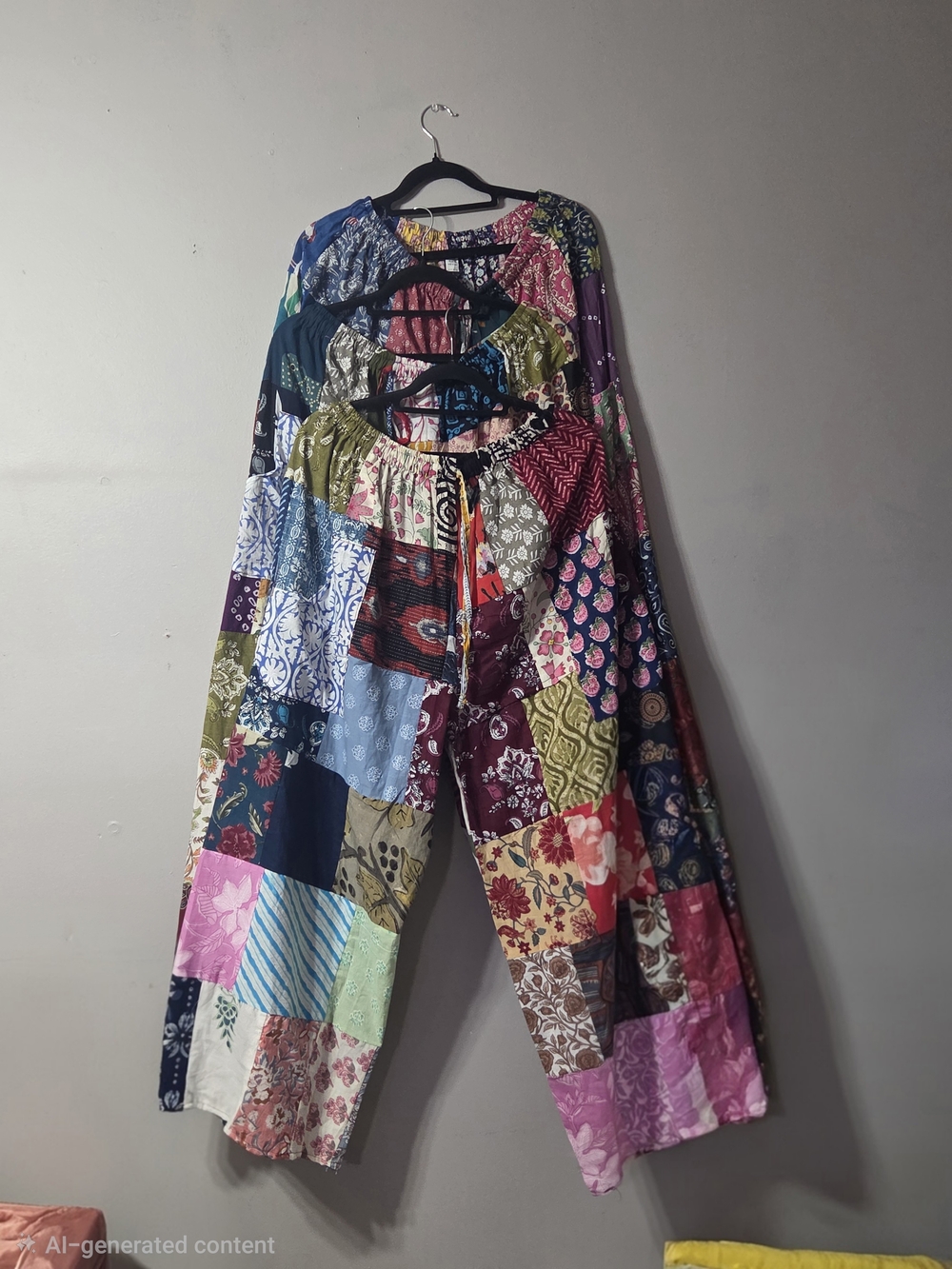 Patchwork Wide-Leg Women’s Jumpsuit - Multicolor